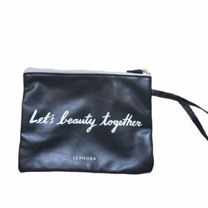 SEPHORA Black And White Cosmetics Makeup Bag NWOT